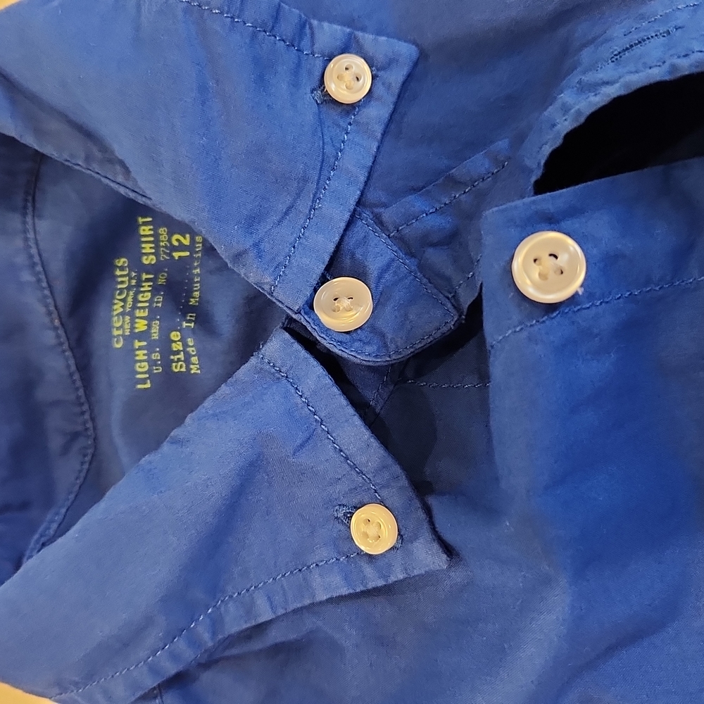 J crew crewcuts size 12 big boys button down shirt long sleeve